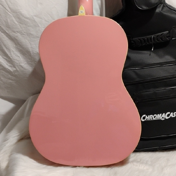 SALE! Johnson JG 100 Pink Acoustic Guitar W Case - Picture 7 of 12